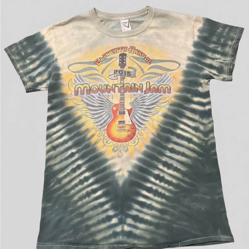 Mountain Jam 2015 Tie Dye Concert Tee Small  Distressed Jam Band Shirt